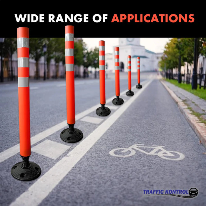 Flexible Delineator Post - 36" Height - Surface Mount - Orange