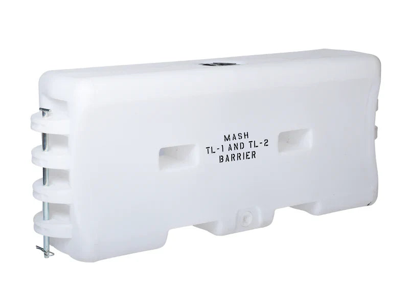 Traffix Devices Water Cable Barrier - 72" L x 32" H x 18" W - White - 100 LBS Unfilled