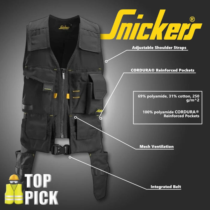 Snickers® Workwear Versatile Tool Vest - Black - 4250
