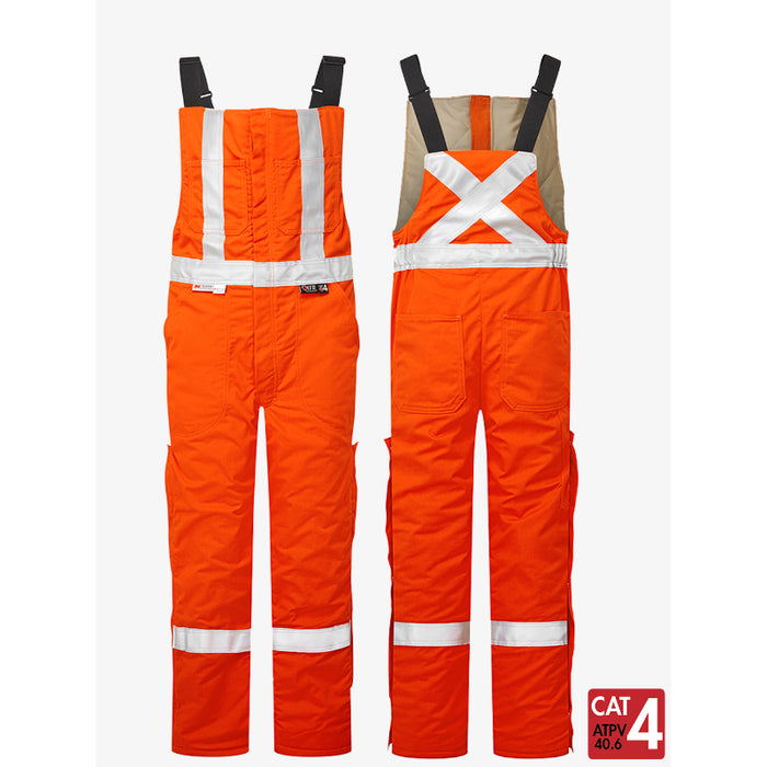 IFR Workwear® Insulated Bib Pants Hi Vis - X Back - Style 525 -Orange