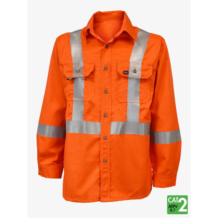 IFR® Deluxe Hi Vis Striped Work Shirt - CAT 2 - 651