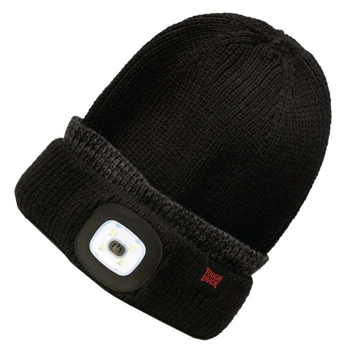 Tough Duck® LED Light Beanie - Black - WA53