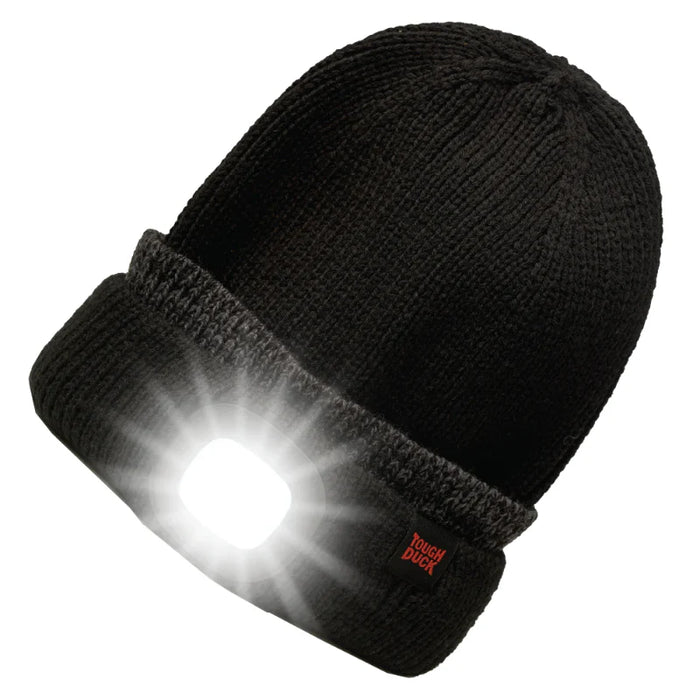 Tough Duck® LED Light Beanie - Black - WA53