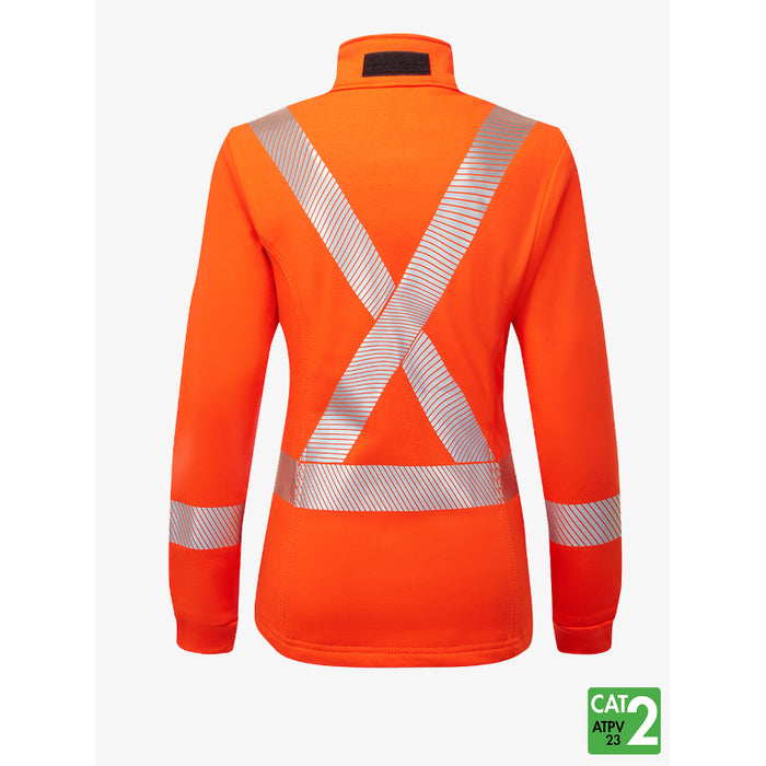 IFR Workwear® Women's Hi-Vis Segmented Striped Fleece- X-Back - Style 474 - Orange