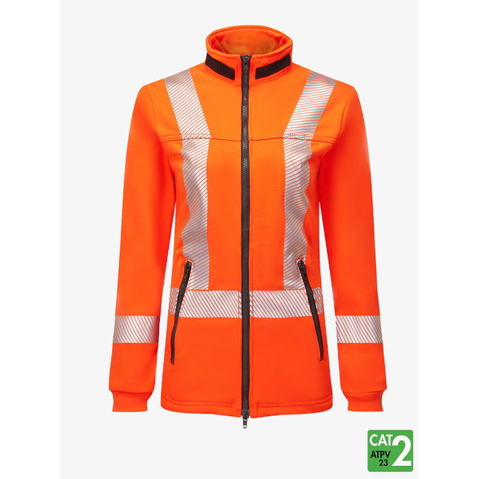 IFR Workwear® Women's Hi-Vis Segmented Striped Fleece- X-Back - Style 474 - Orange