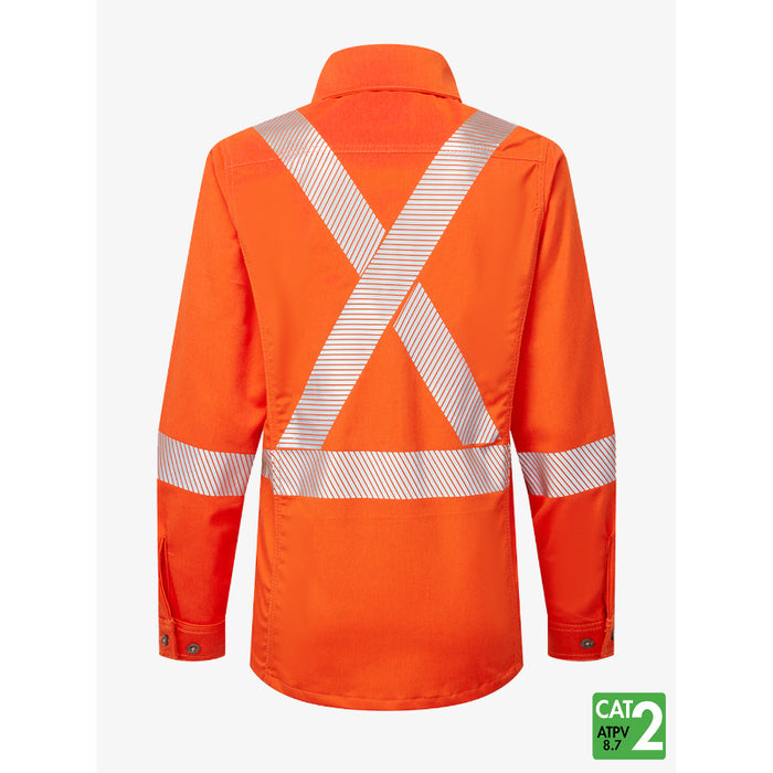 IFR® Women's Hi Vis Segmented Striped Work Shirt - CAT 2 - 471