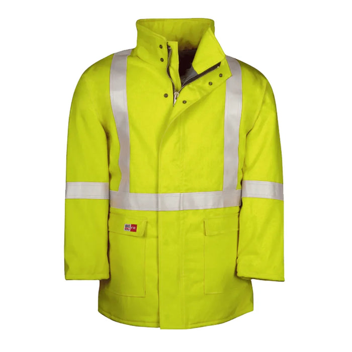 Big Bill® Flame Resistant High Visibility Zipper Winter Parka - Detachable Hood - M308TY7