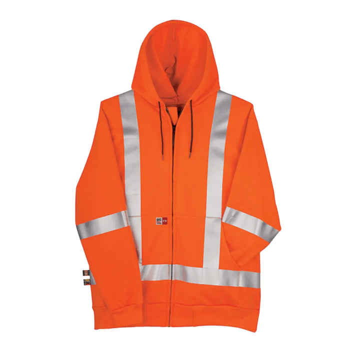 Big Bill® Flame Resistant Hi Vis Hooded Sweatshirt - Zip Front - RT17IT14