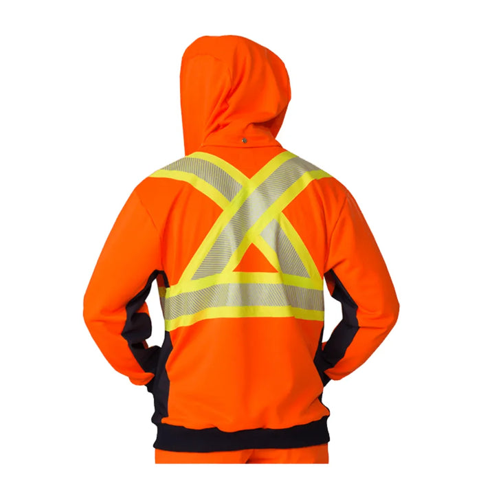 Big Bill High Visibility Zip-Front Hoodie with Reflective Material - RT37HVF7