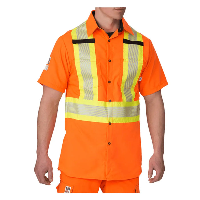 Big Bill Quick Dry High Visibility Short-Sleeve Ripstop Shirt - 134HVP