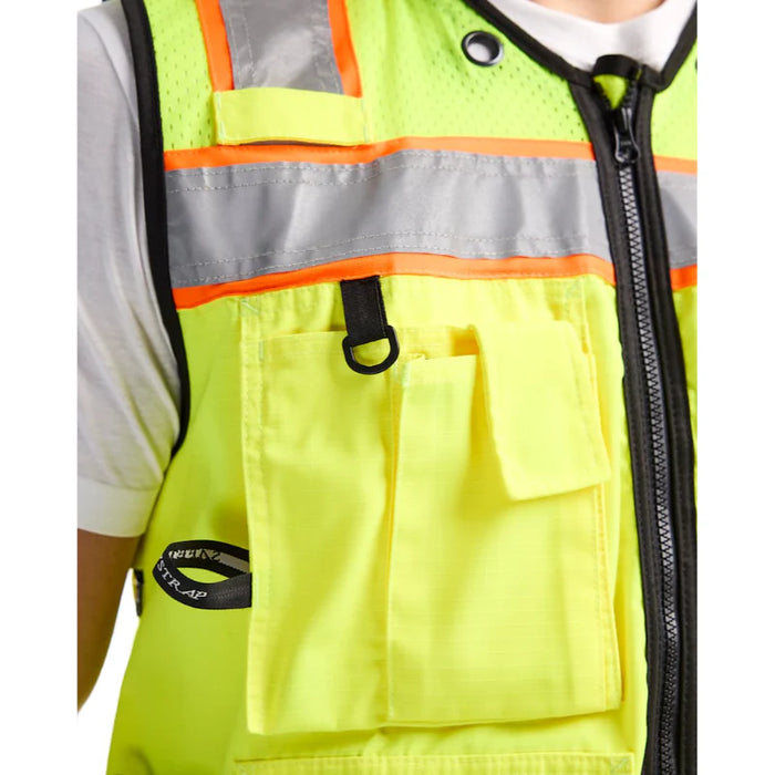 Blaklader® Workwear Hi-Vis Surveyor's Safety Vest - Yellow / Black - 3132