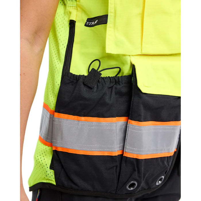 Blaklader® Workwear Women's Hi-Vis Surveyor Vest - Yellow Hi-Vis / Black - 3137
