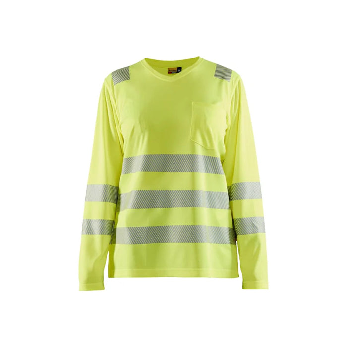 Blaklader® Workwear Women's Hi-Vis V Neck Long Sleeve T-shirt - 3497