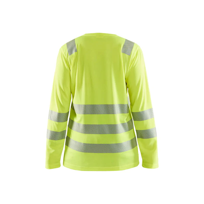 Blaklader® Workwear Women's Hi-Vis V Neck Long Sleeve T-shirt - 3497