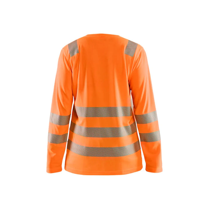 Blaklader® Workwear Women's Hi-Vis V Neck Long Sleeve T-shirt - 3497