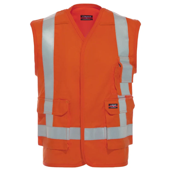 Bulwark® Five Point Tearaway FR Vest with Reflective Trim CAT 2 - X-Back - VLVTOR