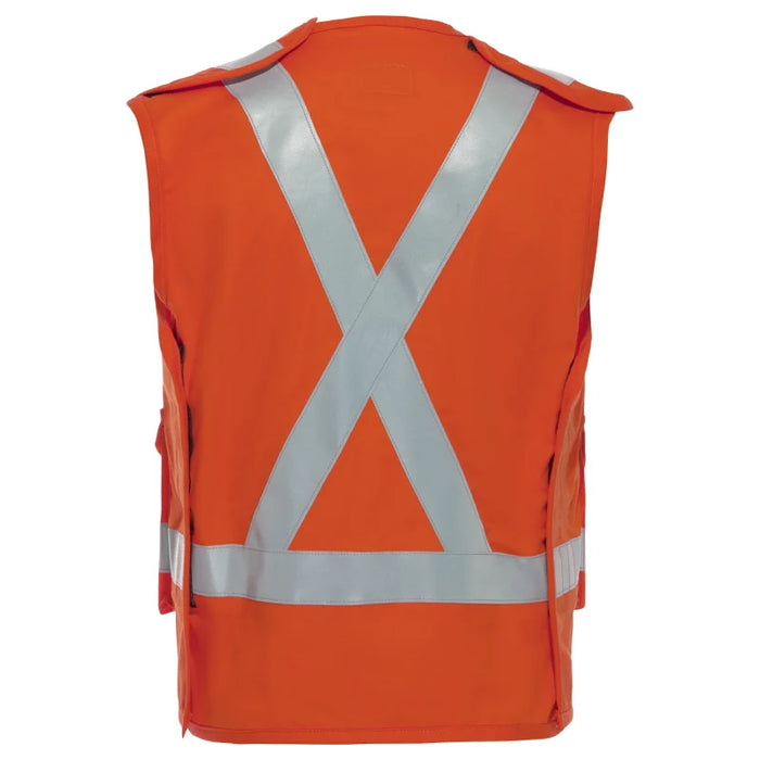 Bulwark® Five Point Tearaway FR Vest with Reflective Trim CAT 2 - X-Back - VLVTOR