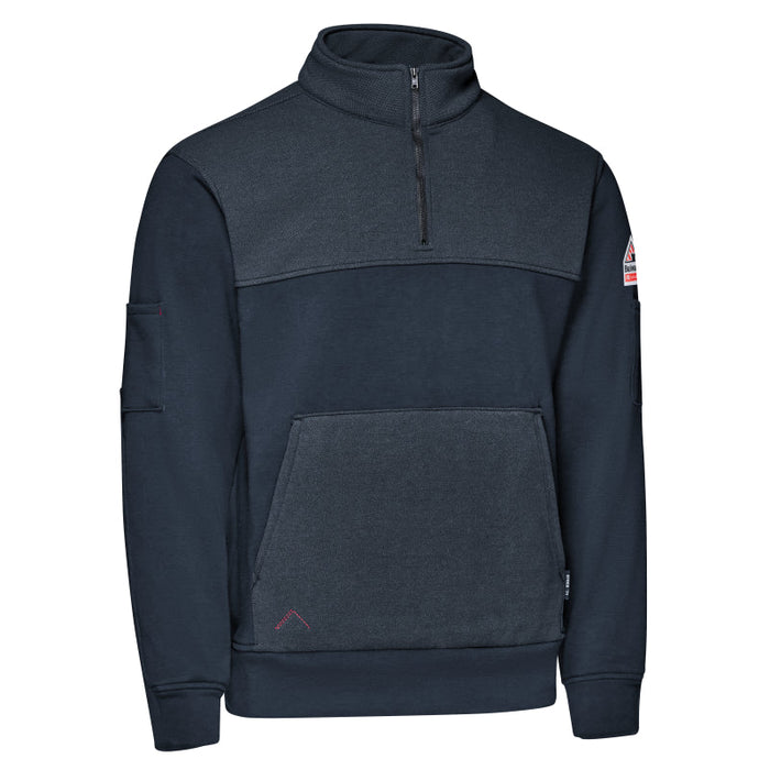 Bulwark® Flame Resistant Men's Quarter-Zip Fleece Navy - SMZ2