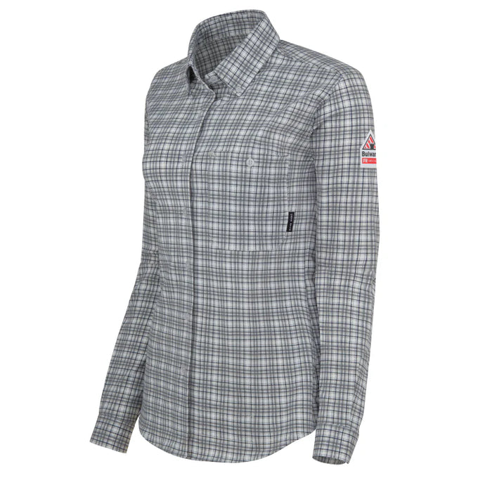 Bulwark® Flame Resistant Women's Knit Button Down Shirt - STG3