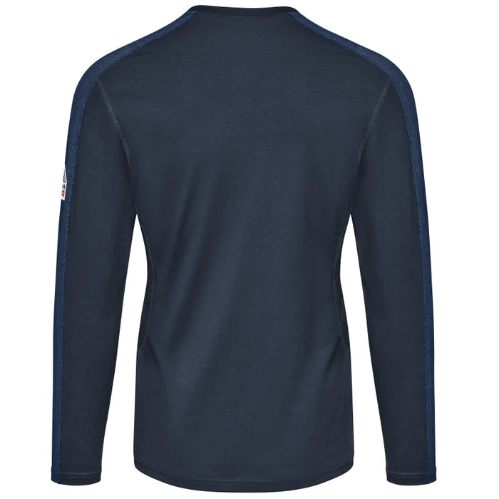 Bulwark® Flame Resistant Women's Knit Henley Shirt - Navy - STL3