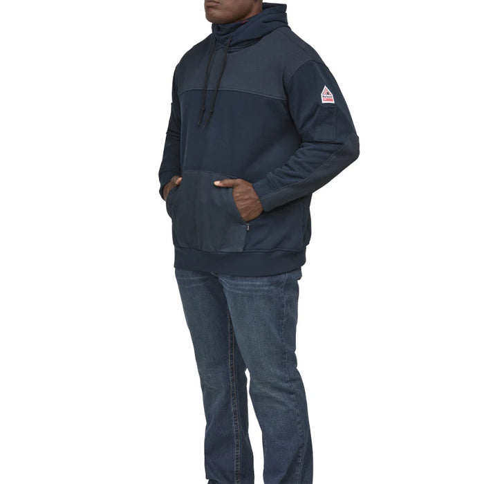 Bulwark® Men's Flame Resistant Durable Fleece Hoodie - Navy - SMM4