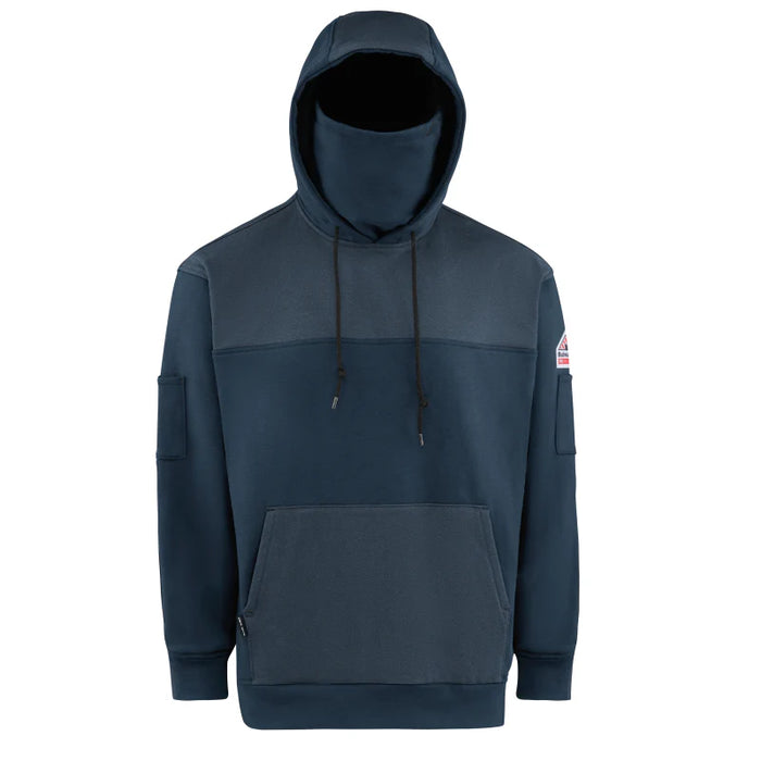 Bulwark® Men's Flame Resistant Durable Fleece Hoodie - Navy - SMM4