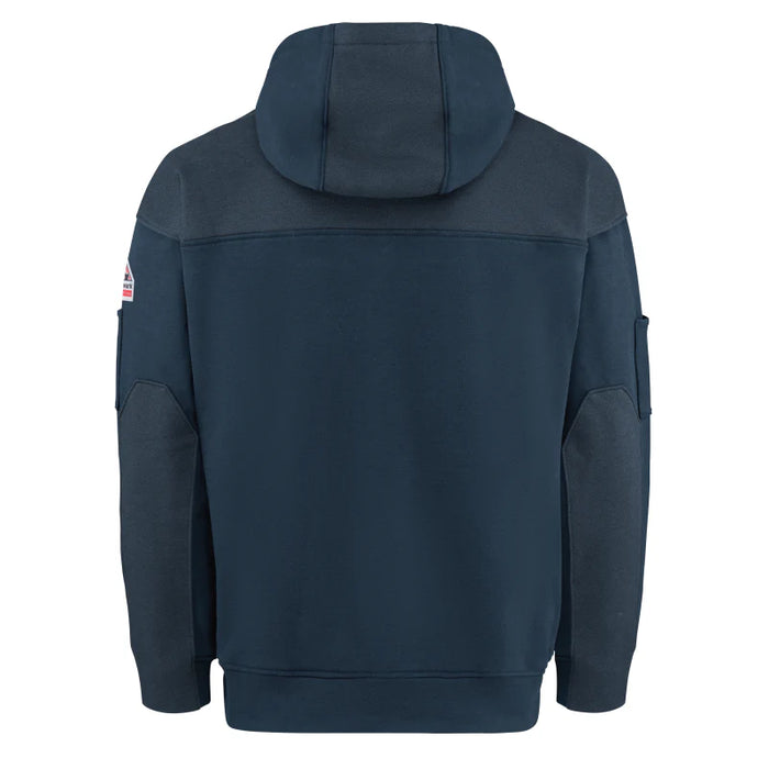 Bulwark® Men's Flame Resistant Durable Fleece Hoodie - Navy - SMM4