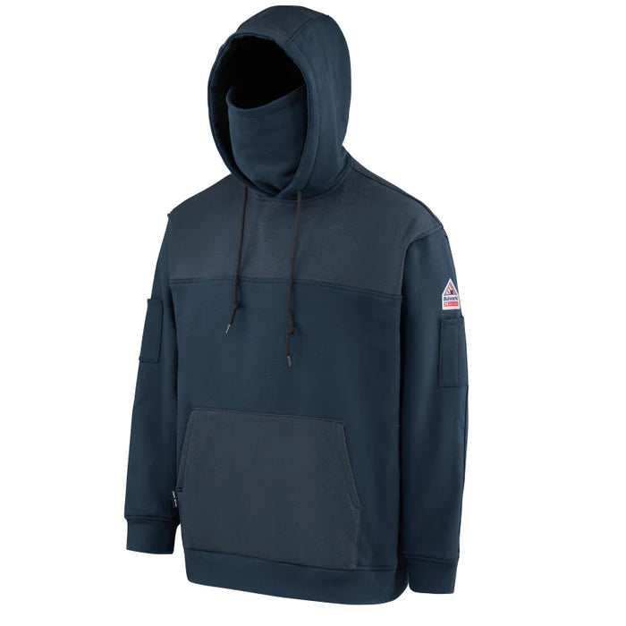 Bulwark® Men's Flame Resistant Durable Fleece Hoodie - Navy - SMM4