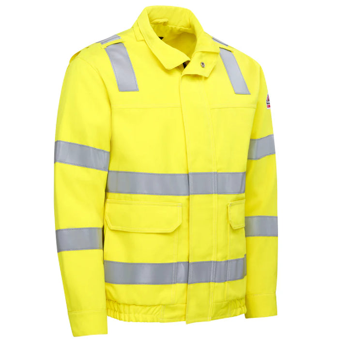 Bulwark® Men's Flame Resistant  Hi-Vis Bomber Jacket - Yellow - JMJ6