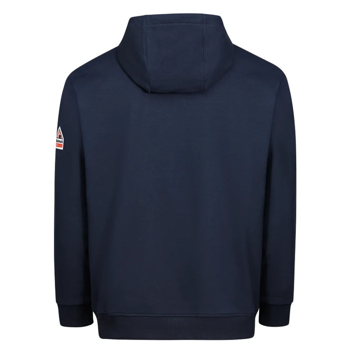 Bulwark® Men's Flame Resistant Pullover Fleece Hoodie  - Navy - SEB4