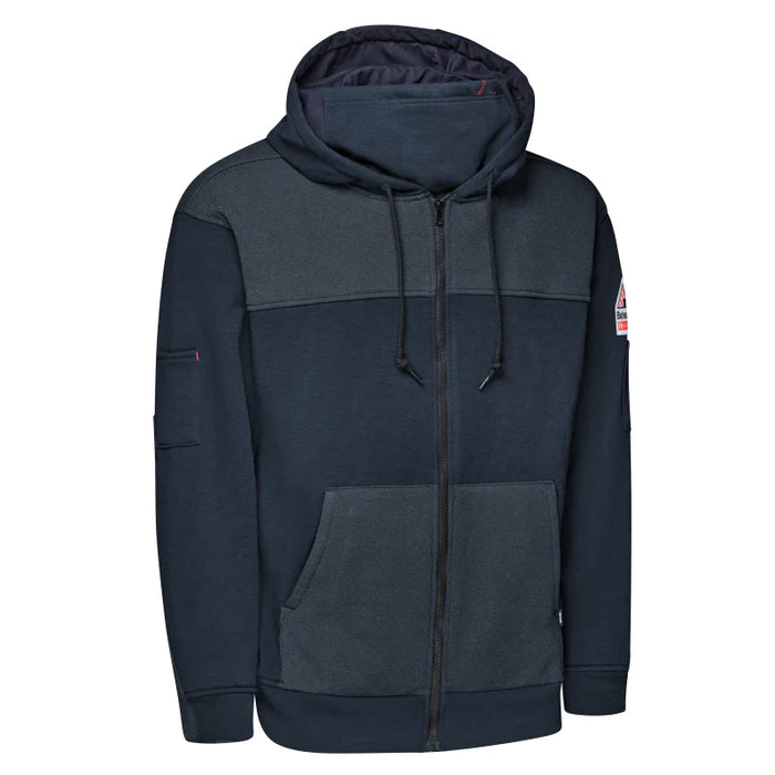 Bulwark® Men's Flame Resistant Zipped Hoodie - Water Resistant - Navy - SMM6