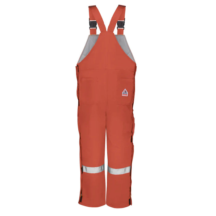 Bulwark® Men's FR Insulated Bib Overall With Reflective Trim - Orange - BLCS