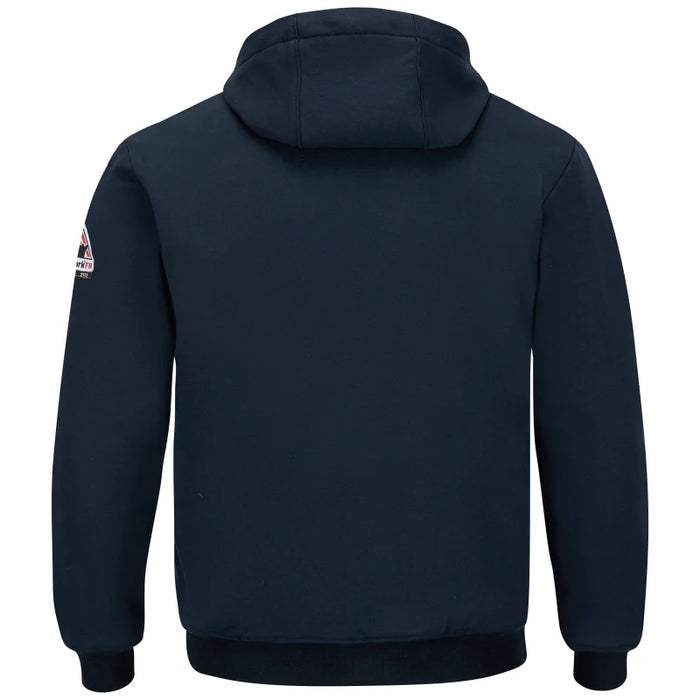 Bulwark® Men's Thermal Lined Zip Front Hooded Sweatshirt -  Flame Resistant - Navy - SEZ4