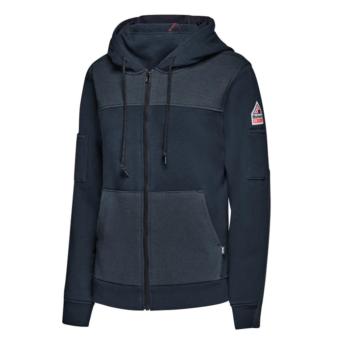 Bulwark® Women's Flame Resistant Zipped Hoodie - Navy - SMM7