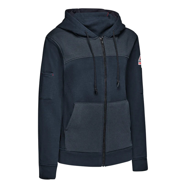 Bulwark® Women's Flame Resistant Zipped Hoodie - Navy - SMM7