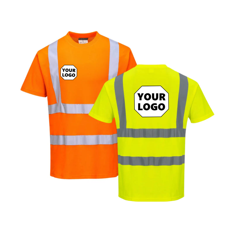 customize custom high vis safety shirts company logo personalize