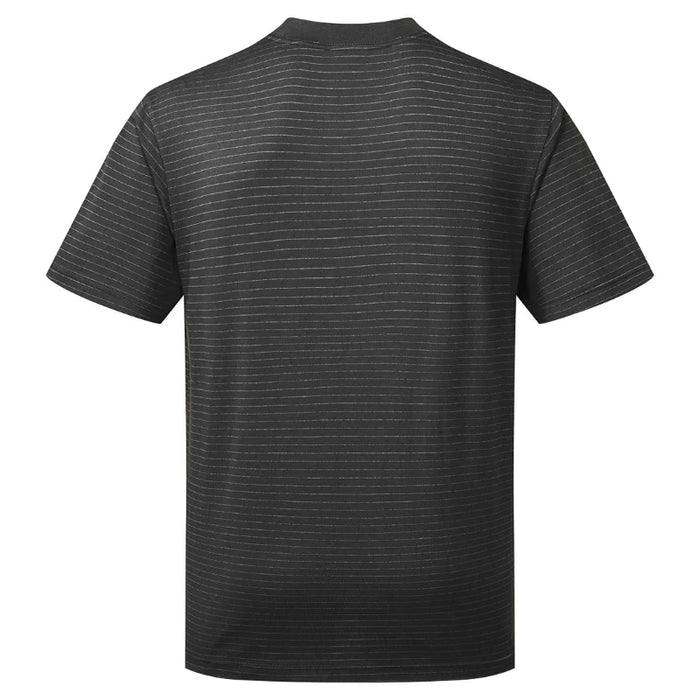 Portwest® ESD T-Shirt Anti-Static, Short Sleeve Cotton Work Tee - Black - AS20