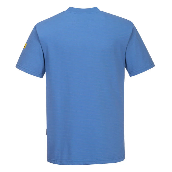 Portwest® ESD T-Shirt Anti-Static, Short Sleeve Cotton Work Tee - Black - AS20