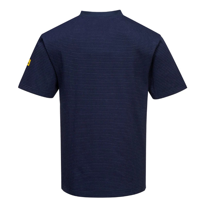 Portwest® ESD T-Shirt Anti-Static, Short Sleeve Cotton Work Tee - Black - AS20