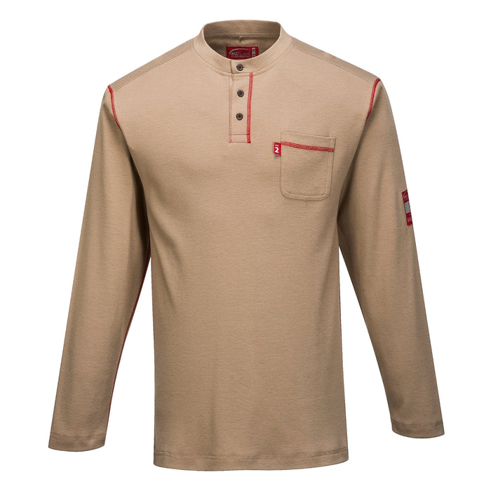 PORTWEST® FR02 Bizflame Henley FR Long Sleeve Shirt - Safety Vests and More
