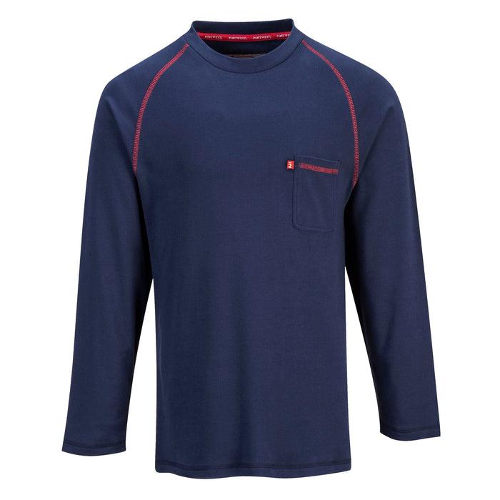 PORTWEST® FR01 Bizflame Flame Resistant Crew Neck Long Sleeve Shirt - Safety Vests and More