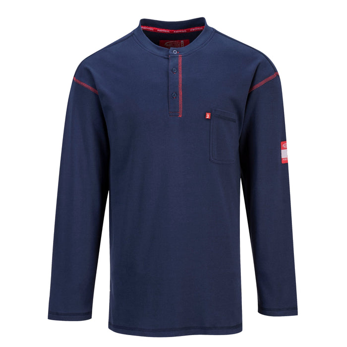 PORTWEST® FR02 Bizflame Henley FR Long Sleeve Shirt - Safety Vests and More