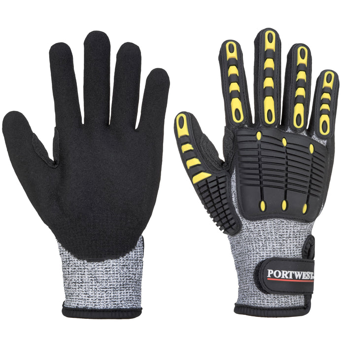 PORTWEST® A722 Cut Resistant Impact Gloves - CAT 2 - ANSI Impact Level 2 - Safety Vests and More