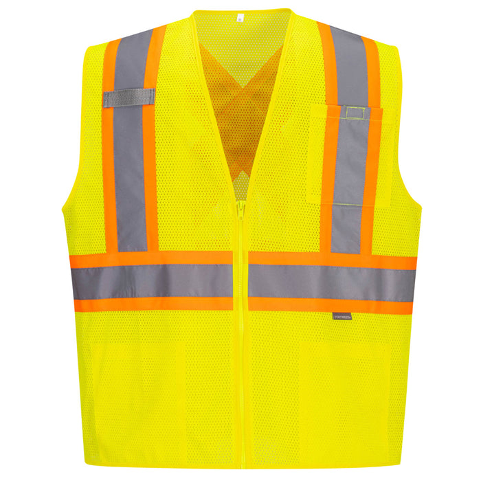 PORTWEST® X-Back Contrast Tape Vest - ANSI Class 2 - CA101 - Safety Vests and More