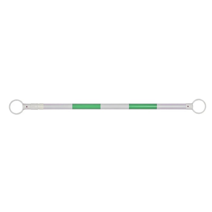 JBC Safety Retractable Traffic Cone Bar - 3.35ft to 6.6ft - Green/White