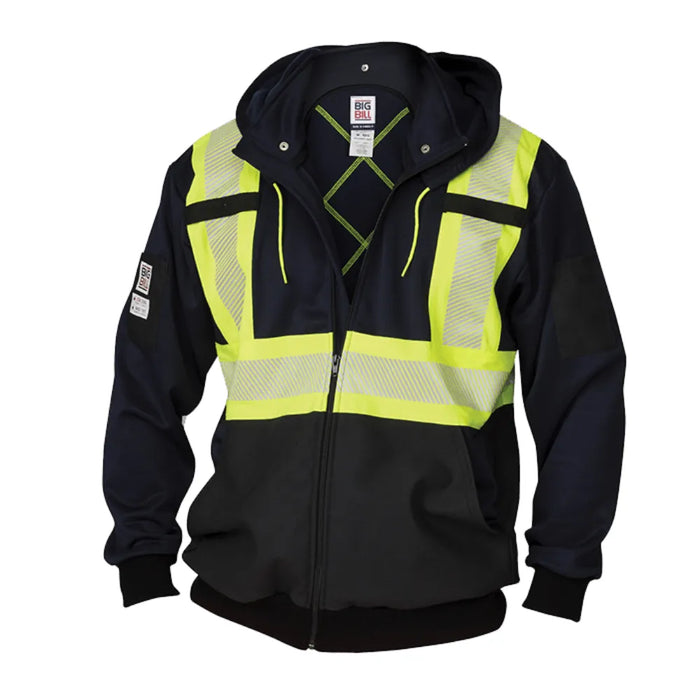 Big Bill High Visibility Zip-Front Hoodie with Reflective Material - RT37HVF7