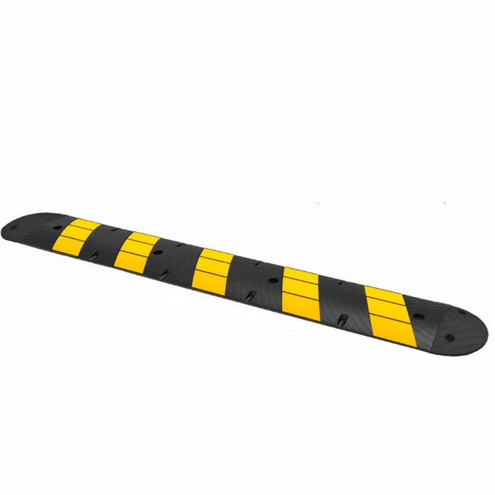 Rubber Speed Bump - 6 Feet Long - Yellow Black