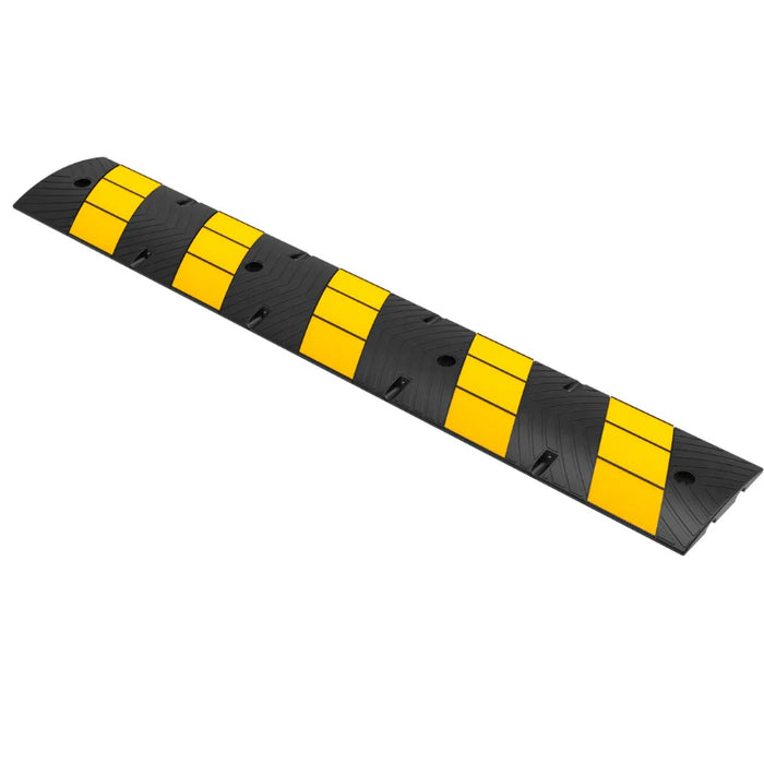 Rubber Speed Bump - 6 Feet Long - Yellow Black