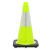 18 inch traffic cone lime green with reflective collar