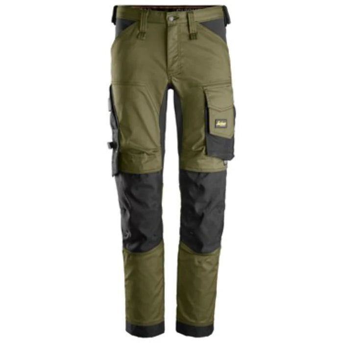 Snickers® Workwear Industrial Stretch Work Pants Tool Holders, CORDURA® Knees & Pre-Bent Legs - Slim Fit - 6341